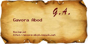 Gavora Abod névjegykártya